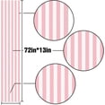 thumbnail image 3 of Pink and White Vertical Striped Table Runner Light Pink Birthday Party Decoration Baby Shower Dining Room Home Kitchen Table Decor (Pink, 13" x 72"), 3 of 4
