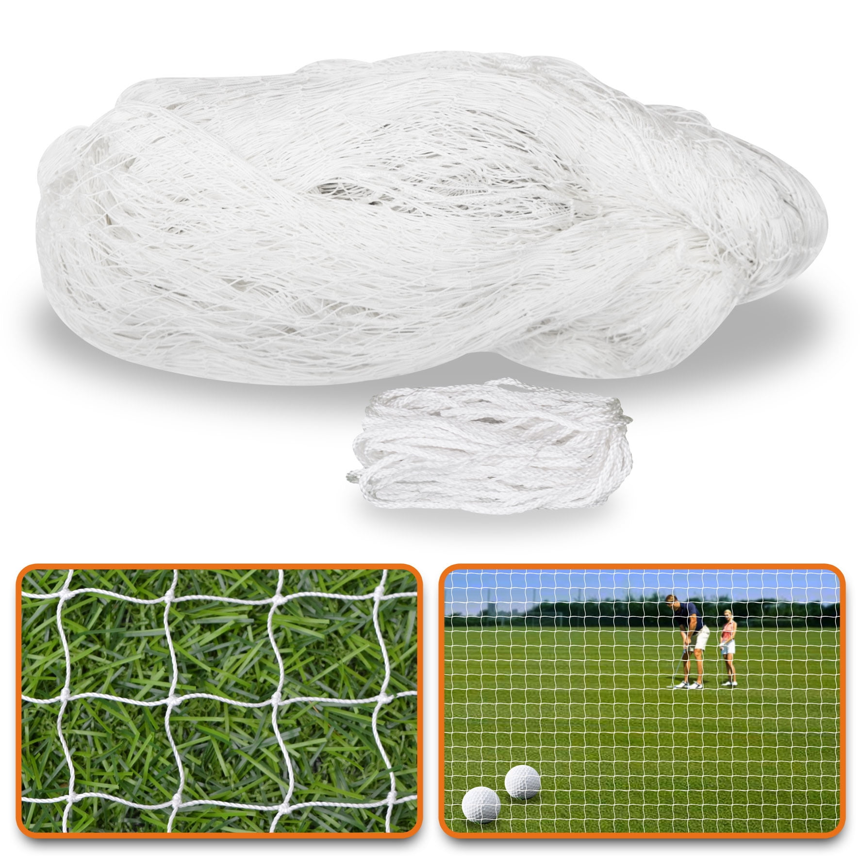 Sunny Sports Netting Replacement Nylon Barrier Net, Multi-Sport Use, Golf Net, LaCrosse, Street Hockey Netting-15' x 12'