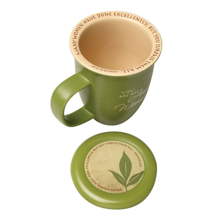 Amazing Woman Green Ceramic 14 Oz. Mug And Coaster