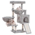 thumbnail image 1 of Cat Tree Hey-brother MPJ006SW para gatos de interior, color gris claro, 1 of 8