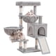 thumbnail image 1 of Cat Tree Hey-brother MPJ006SW para gatos de interior, color gris claro, 1 of 8