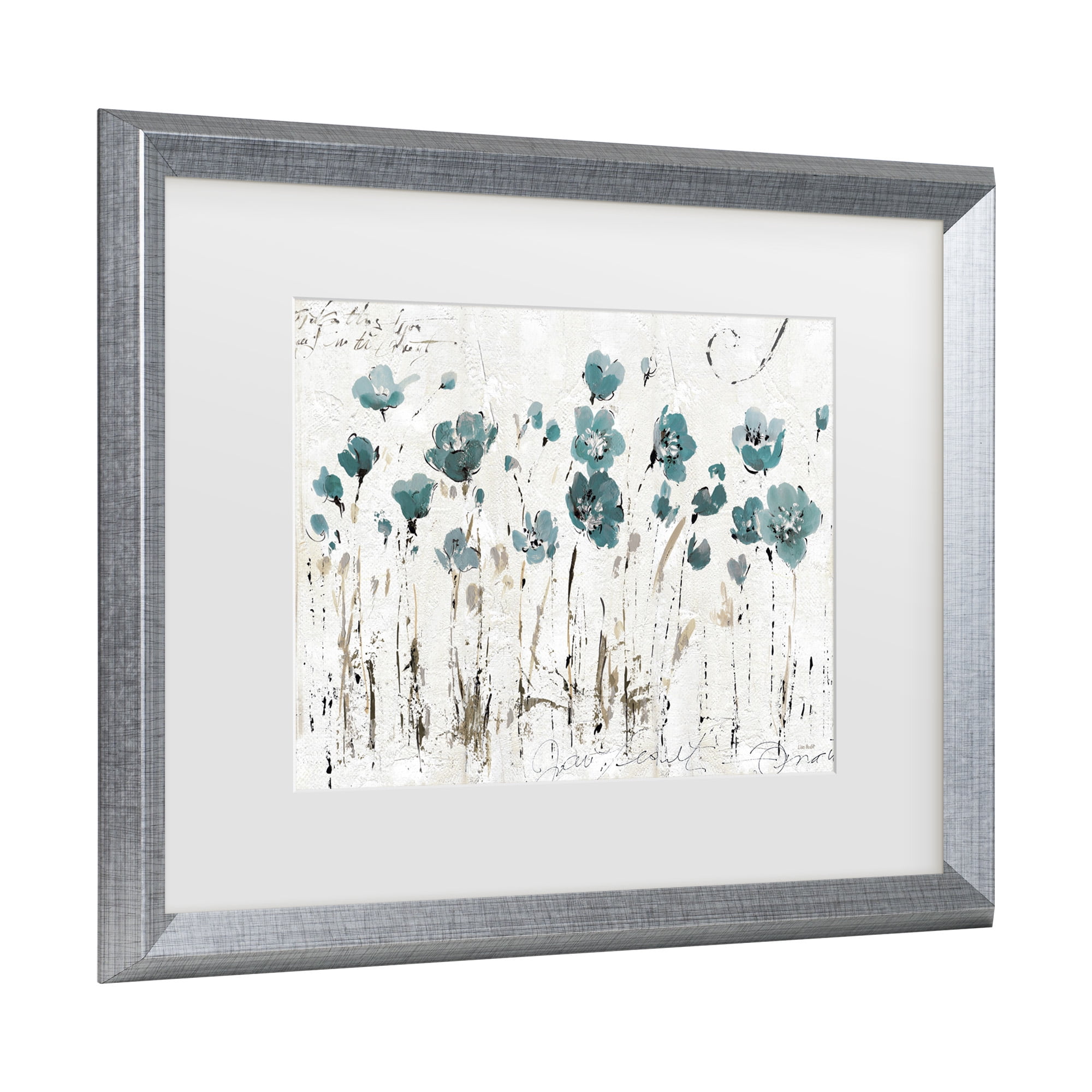 Trademark Fine Art 'Abstract Balance VI Blue' Matted Framed Art by Lisa Audit