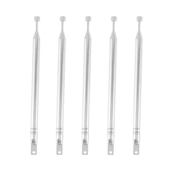 5X Antena Telescopica Reemplazo 39cm 6 Secciones para Radio TV