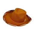 thumbnail image 5 of Sharprepublic Cowboy Cowgirl Hat Big Brim Cowgirl Sombrero Cap for Travel Fishing Festival Brown, 5 of 8