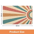thumbnail image 5 of Colorful Boho Rug with Retro Sun Design for a Refreshing Bathroom Look - Non-Slip Half Circle Mat, Soft Water Absorbent Fiber, Semi Round Rainbow Shower Mat, Safe and Stylish, 20x32 inch, 5 of 5