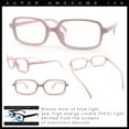 thumbnail image 2 of Womens Luxe Narrow Rectangle Plastic Blue Light Filter Computer Glasses Pink, 2 of 8
