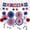 BLUE-B, variant on Independence Day 250th Anniversary Decoration Set, 4th of July Patriotic Party Banner and Paper Fan Kit, 27 Piece Hanging Ornament Assortment for Adult Outdoor and Indoor Use