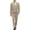 khaki, variant on i.Finelong Men's classic slim-fit three-piece suit, suitable for business, weddings and banquets.