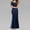 Navy, variant on Wedding Guest Dresses,Formal Dresses Womens Double V Neck Short Sleeve Mermaid Dress Evening Prom Dress Maxi Dress,Bridesmaid Dresses,Elegant Dresses Gold Dress L