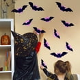 thumbnail image 6 of 16Pcs 3D Bats Stickers, Halloween Party Supplies Waterproof Scary Bats Wall Decals DIY Home Window Decor, 6 of 6