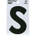 thumbnail image 2 of Hillman 840834 3" Black and Silver Reflective Poly-Film Adhesive Letter S, 2 of 2