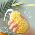thumbnail image 5 of PATLOLLAV 1 Pcs Silicon Honeycomb Bath Sponge with Hanging Rope, Skin-firendly Bath Loofah Shower Sponge Body Back Scrubber Exfoliating Shower Pouf for Men Women Cleaning Bathing Accessories, 5 of 7