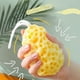 thumbnail image 5 of Esponja de baño con forma de panal | Cepillo exfoliante de silicona para la espalda | Gel de ducha suave | Amarillo | 1 paquete, 5 of 7