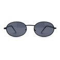 thumbnail image 1 of 1990s Dad Shade Round Oval Metal Rim Sunglasses All Black, 1 of 4