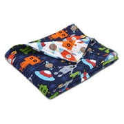 Greenland Home Robots In Space Quilted Cotton Throw