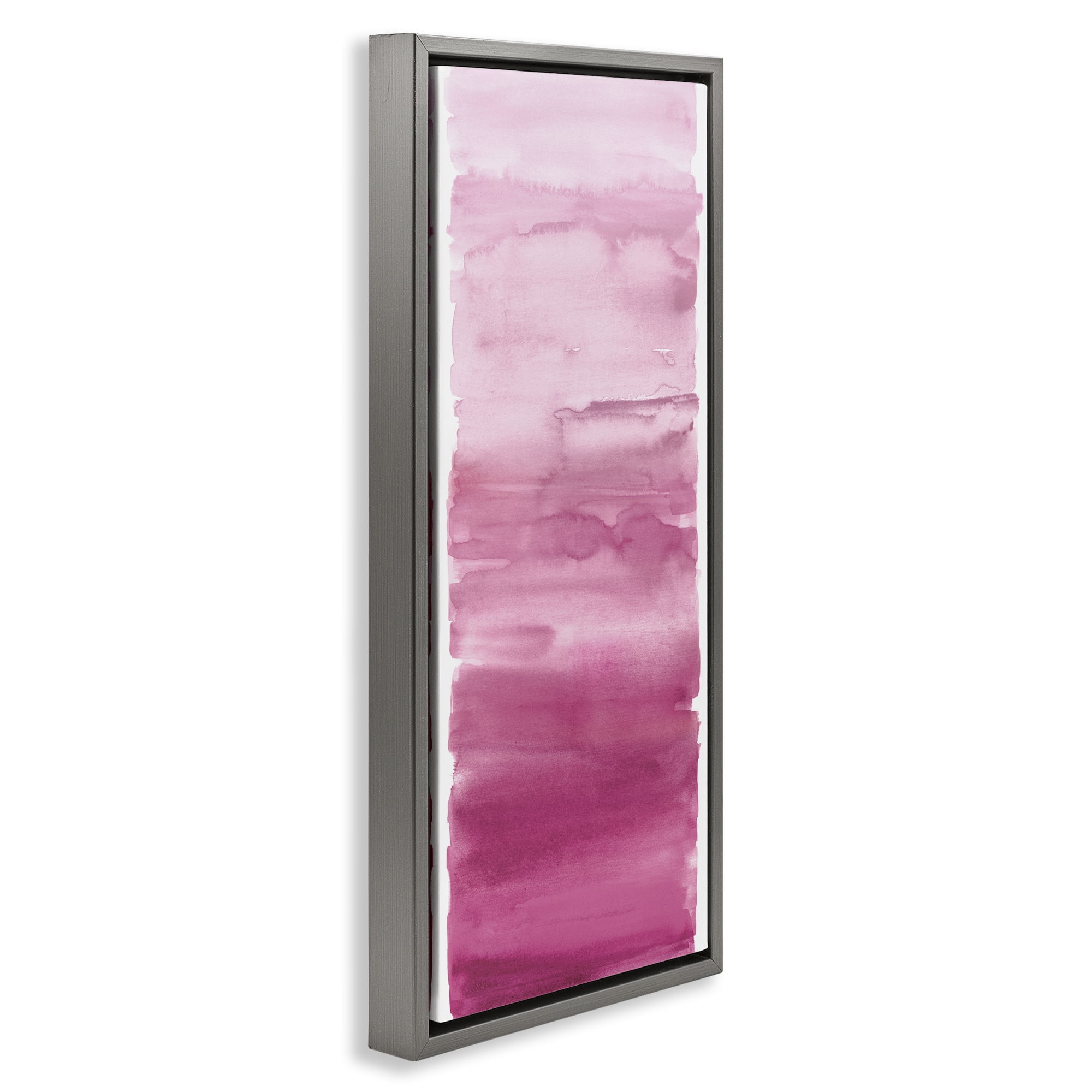 Stupell Industries Blush Blend Gradient Gray Framed Floater Canvas Wall Art, design by Allie Corbin