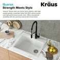 thumbnail image 3 of KRAUS Quarza 25 Dual Mount Single Bowl Granite Kitchen Sink in White, 3 of 14
