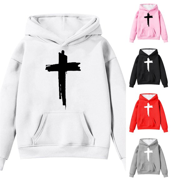 RMGVDSD Hoodies for Girls Hooded Sweatshirt Long Sleeve Pullover with Letter Print Pocket Back To School Casual Hoodie Tops for Kids Fashion Clothes 8-9 Years