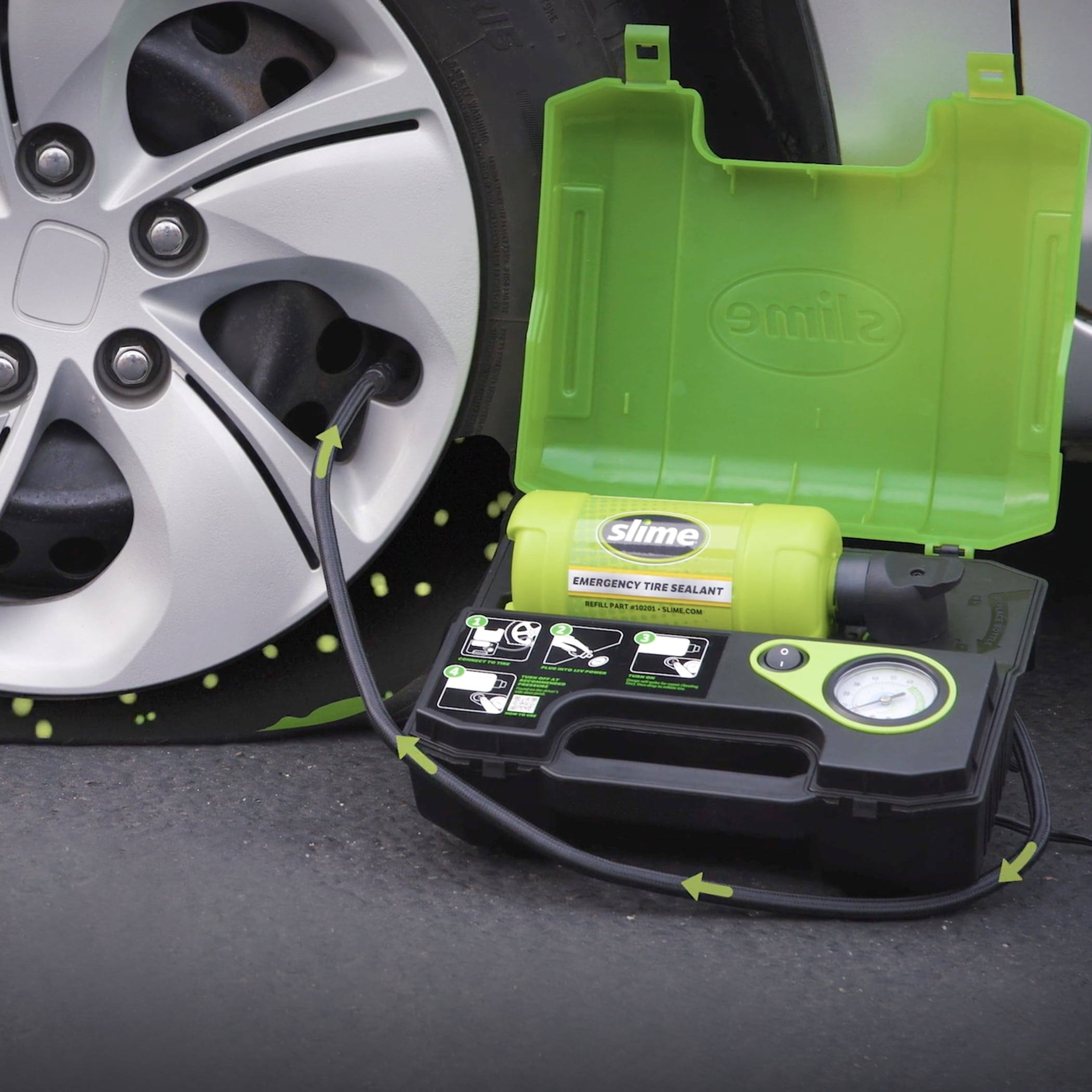 Slime Smart Spair Ultra Car/Trailer Flat Tire Repair Kit - 50158