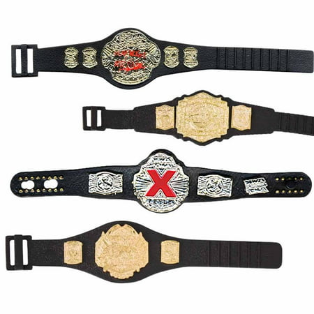 Set of 4 Different WWE & TNA Belts for Wrestling Action Figures ...