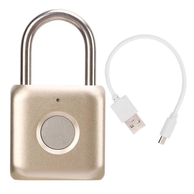Candado de huella digital, candado de huella digital IPX2 cerradura biométrica impermeable candado inteligente sin llave estética elegante