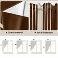 thumbnail image 5 of Swag Valance Curtains for Windows, Brown Beige Striped Light Filtering Kitchen Curtains with Rod Pocket, Modern Farmhouse Retro Lines Window Treatment Valances for Living Room, 36x36 - 2 PCS, 5 of 9