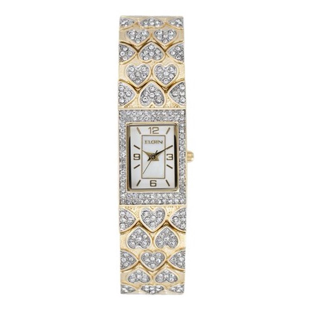 Elgin Elgin Women's Heart Crystal Accented Watch