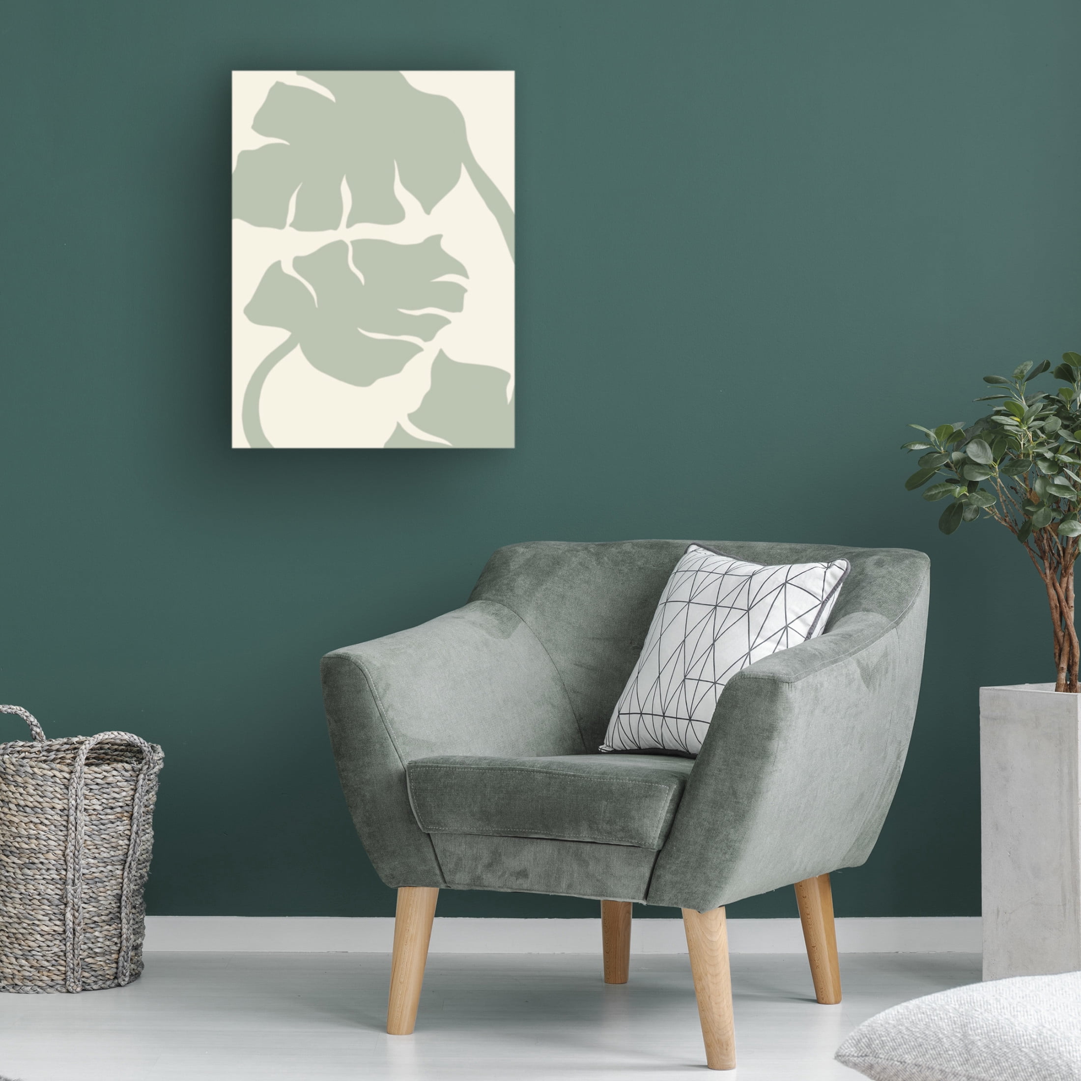 Trademark Fine Art Pictufy Studio Monstera Sage Green Canvas Wall Art