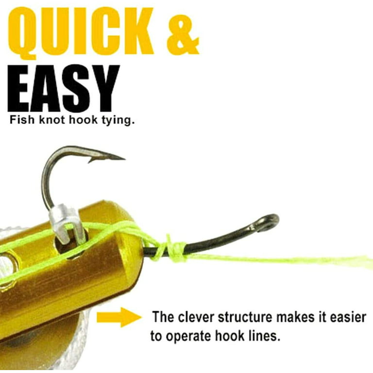 Lnkoo 3pcs Fast Fishing Knot Tying Tool, Practical Knot Line Tying Knotting Tool Manual Portable Fast Fishing Supplies Accessories, Size: 15, Gold
