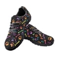 thumbnail image 2 of COEQINE Women Sneakers Puppy Footprint Tennis Shoes Fashion Sport Jogging Tennis Fitness Sneaker Black Sole Training Athletic Footwear, Colorful Paw Bone Splatter, 2 of 7