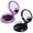 Purple, Black, variant on 2pcs Folding Travel Mirror Hair Brushes Round Mirror Pocket Hair Brush Portable Mini Pop Up Hair Brushes for Women Girls Wet and Dry Hair (Purple, Black)