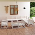 thumbnail image 1 of vidaXL 12 Piece Garden Lounge Set White Solid Pinewood, 1 of 5