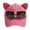 Hot Pink, variant on Sun Hats for Women Unisex Sunglasses Attached Baseball Cap Hop Street Style Hot Pink One Size