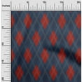 thumbnail image 2 of oneOone Cotton Flex Red Fabric Argyle Quilting Supplies Print Sewing Fabric By The Yard 40 Inch Wide, 2 of 4