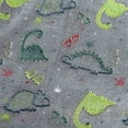 thumbnail image 3 of Fnochy Glow in The Dark Blanket, Dinosaur Throw Blanket for Boys Kids Soft Warm Cozy Cute Dino Blanket, Unique Dinosaur Toys Gifts Gray Glowing Dinosaur Room Decor, Blankets for Girls Teens, 3 of 6