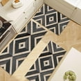 thumbnail image 2 of Black Brown Farmhouse Kitchen Rugs Sets 3 Piece with Runner Soft Kitchen Floor Mat Country Distressed Kitchen Carpets and Rugs Non Slip Washable for Bathroom Entryway Indoor Front Door Laundry, 2 of 4
