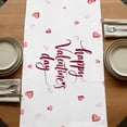 thumbnail image 5 of Table Runners 70 Inches Long Dress Scarves, Valentine's Day Farmhouse Coffee/Dining/Kitchen Table Decor, Holiday Table Runner, Pink Roses Car Love Hearts Romantic 13x70 Inch, 5 of 9