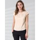 thumbnail image 2 of INSPIRE CHIC Blusa sedosa para mujer, cuello redondo, plisado, informal, elegante, superior Beige S, 2 of 6