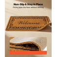 thumbnail image 3 of Door Mat, Welcome Doormat for Outdoor Entrance, 29.5" x 17" All-Weather Faux Coir Entryway Mat with Non-Slip Backing, Low-Profile & Easy-to-Clean Front Door Mats for Garage, Backyard, Patio, 3 of 9