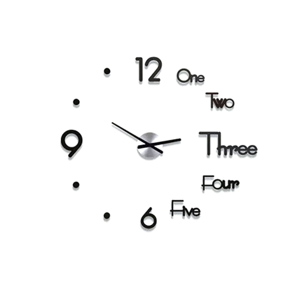 Famure 3D Modern Wall Clock Sticker