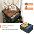 thumbnail image 6 of Gymax 2PCS Fabric Bedside Table 3 Drawers Nightstand Small Dresser Bedroom Living Room, 6 of 10