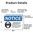 thumbnail image 2 of (2 Pack) Follow Manufacturer Instructions OSHA Notice Sign 10 Inch X 7 Inch Indoor / Outdoor Rust-Free Aluminum Metal Signs for Workplace, Workshop, and Construction Site, Made in the, 2 of 8