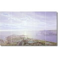 thumbnail image 1 of Ceramic Tile Mural-William Richards Waterfront Painting 443. 60" w x 36" h using (15) 12 x 12 ceramic tiles, 1 of 3