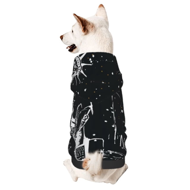 Fotbe New York City1 Sudadera con Estampado para Perros Pequeños – Suéter con Capucha para Mascotas, Tela Suave de Forro Polar con Bolsillo-X-Small
