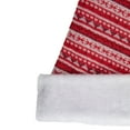thumbnail image 3 of Northlight 17" Red and White Nordic Striped Santa Hat With Pom Pom, 3 of 3
