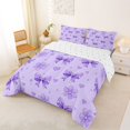 thumbnail image 2 of Manfei Coquette Bow Full Size Comforter Sets,Purple Dreamy Bowtie Bedding Comforter Set,Reversible,3-Piece,1 Comforter and 2 Pillowcases, 2 of 7