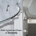 thumbnail image 3 of Bath Bliss 44" - 72" Adjustable Curved Shower Curtain Rod, Chrome, 3 of 8