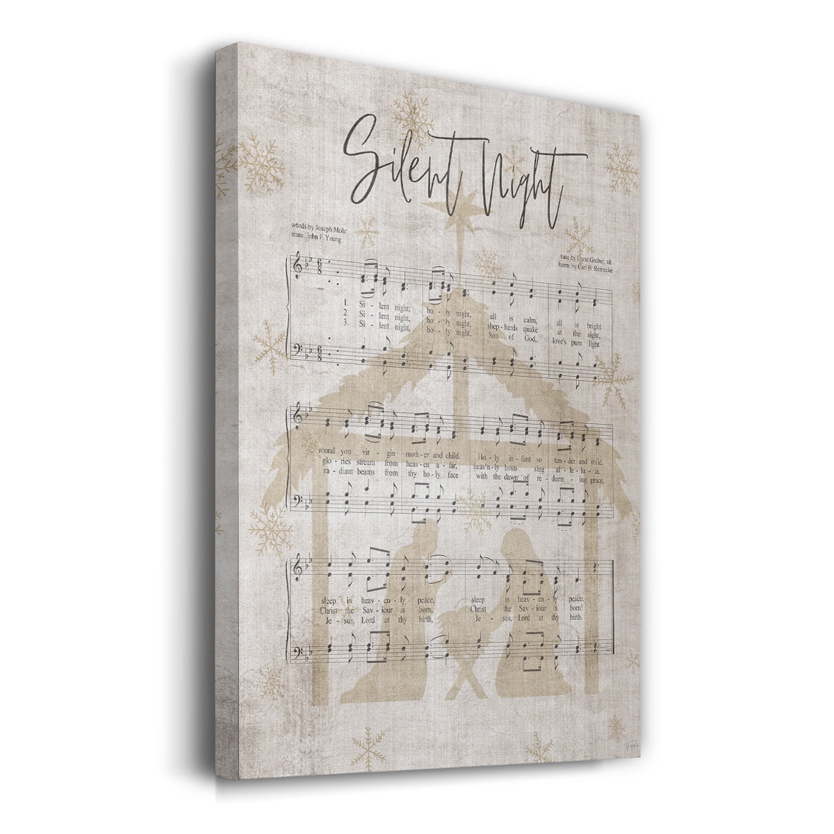 Silent Night Song Sheet- Gallery Wrapped Canvas