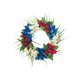 thumbnail image 2 of Anillo De Plástico Corona de tulipanes artificiales de plástico multicolor de 35 cm para colgar en la puerta,con marco de ratán (multicolor,1 pieza). Rkxzt, 2 of 8