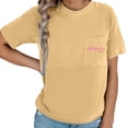 thumbnail image 3 of Gelikeya Womens Zip Maternity Nursing Tops for Breastfeeding Short Sleeves Casual Nursing Shirts Pregnancy Mama Clothing Yellow, Size XXL, 3 of 5